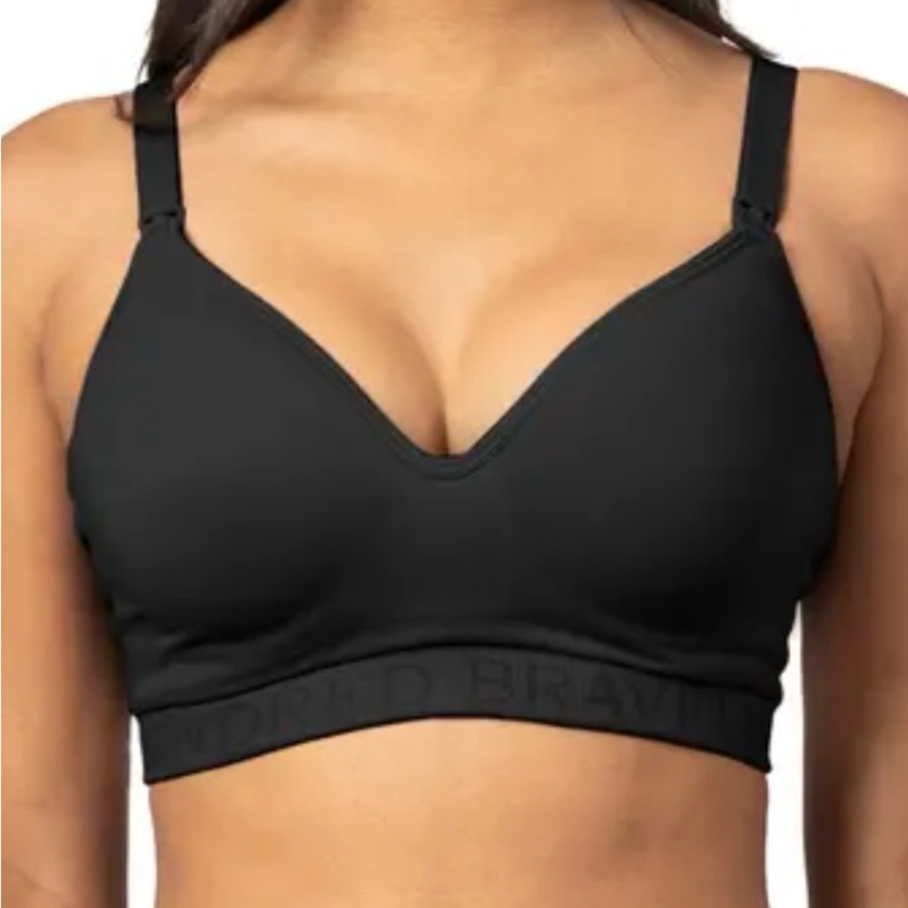 Kindred Bravely Black Sublime Contour Hands-Free Pumping & Nursing Sports Bra XS